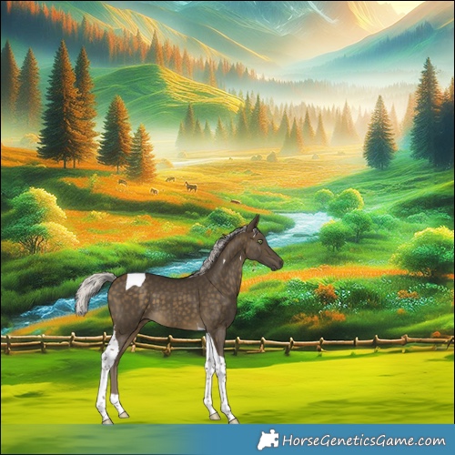 Horse Color:Silver Buckskin Tobiano