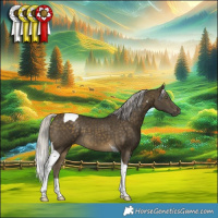 Horse Color:Silver Buckskin Tobiano 