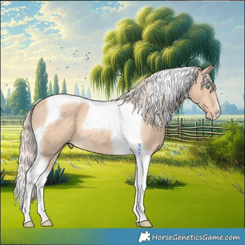 Horse Color:Cremello Tobiano