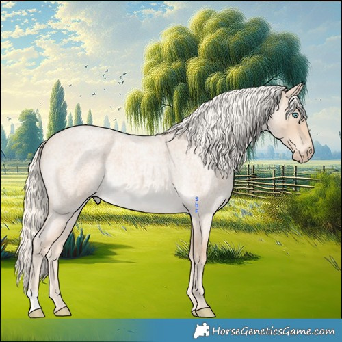 Horse Color:Cremello Roan