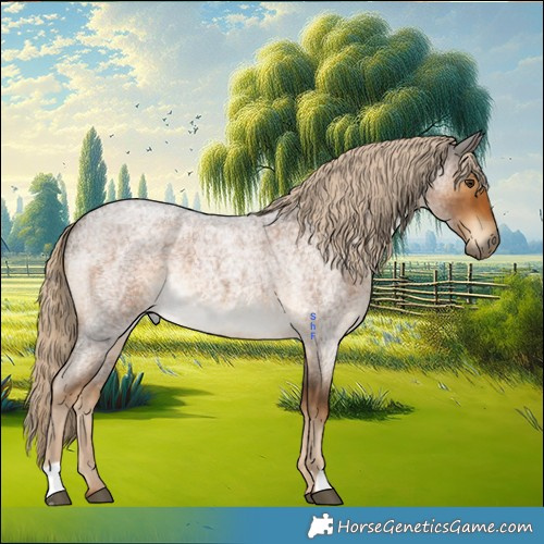 Horse Color:Chocolate Palomino Roan 