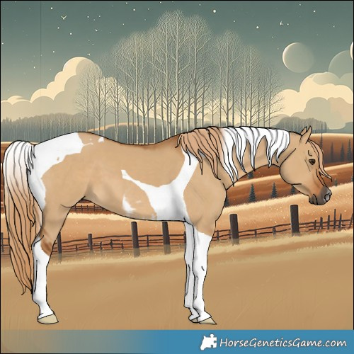 Horse Color:Gray Red Dun Tobiano 