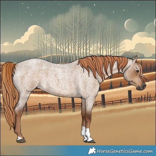 Horse Color:Gray Red Dun Roan Tobiano 