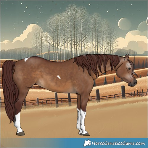 Horse Color:Gray Chocolate Bay Dun Tobiano 
