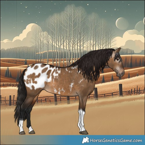 Horse Color:Gray Bay Dun Tobiano Blanket