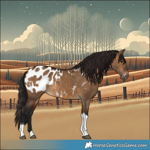 Horse Color:Gray Bay Dun Tobiano Appaloosa