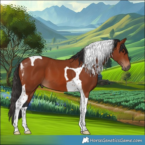 Horse Color:Bay Tobiano