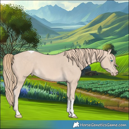 Horse Color:Perlino Tobiano 