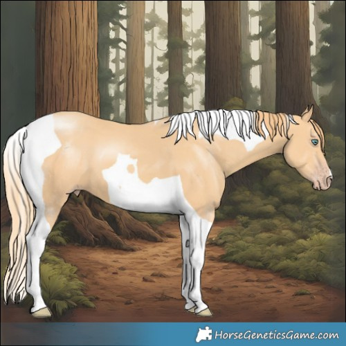 Horse Color:Gold Champagne Tobiano