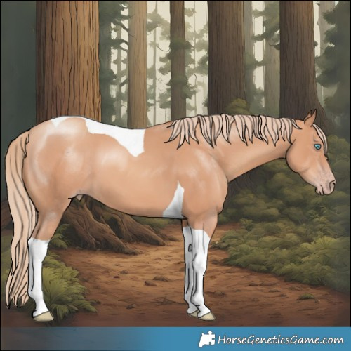 Horse Color:Gold Champagne Tobiano 