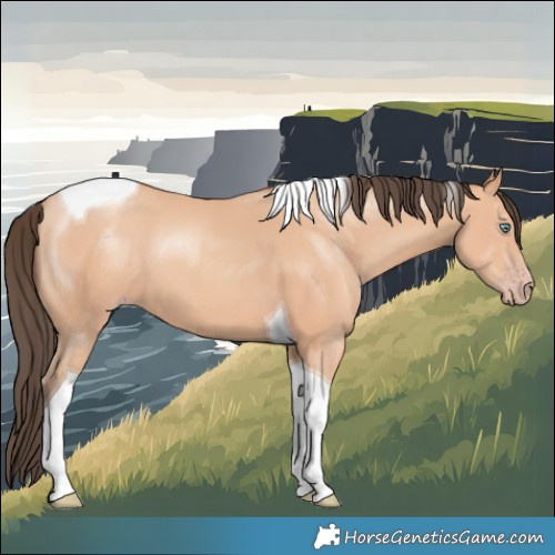 Horse Color:Amber Champagne Tobiano 