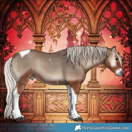 Horse Color:Silver Blue Onyx Tobiano