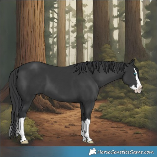 Horse Color:Black Splash