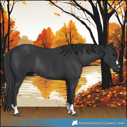 Horse Color:Black Rabicano