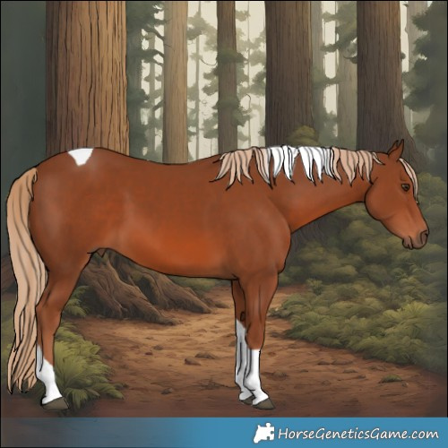 Horse Color:Chestnut Tobiano