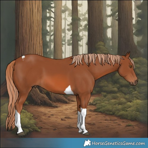 Horse Color:Chestnut Tobiano