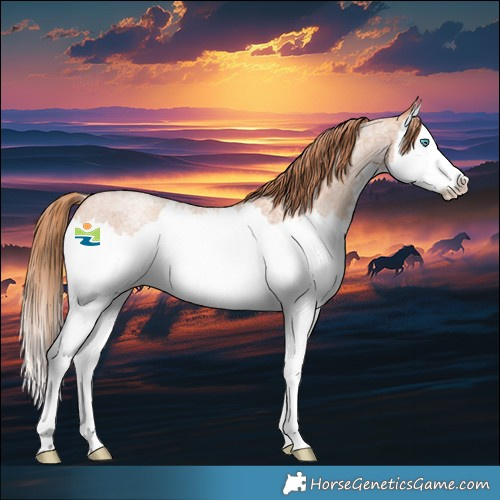 Horse Color:Gold Champagne Roan Splash 