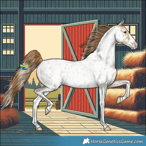 Horse Color:Classic Cream Champagne Roan Dun Splash Near Leopard 