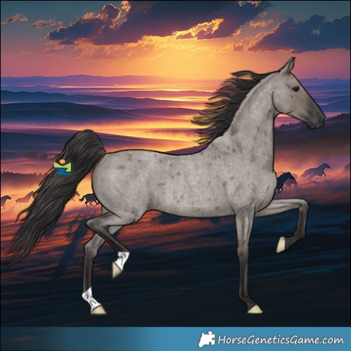 Horse Color:Smoky Grullo Roan Rabicano 