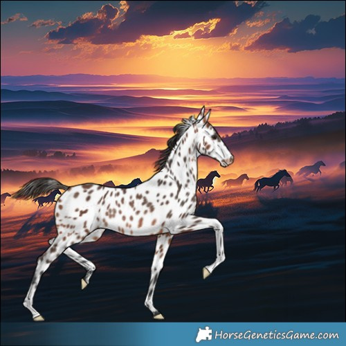 Horse Color:Bay Appaloosa Rabicano
