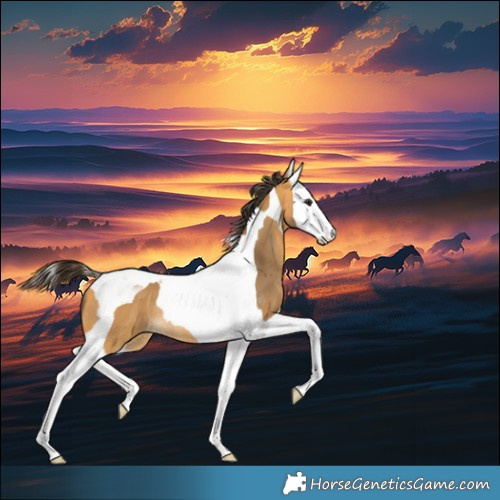Horse Color:Buckskin Splash Tobiano Rabicano 