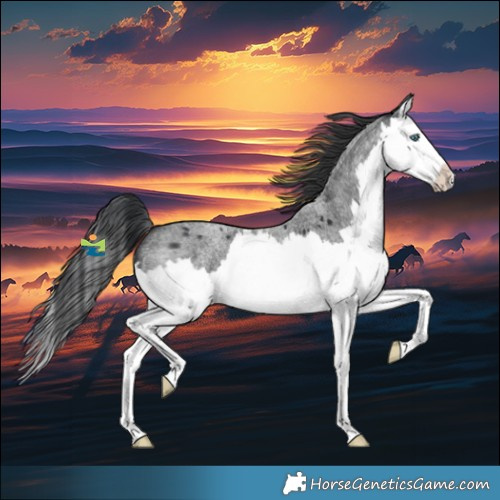 Horse Color:Blue Roan Splash 