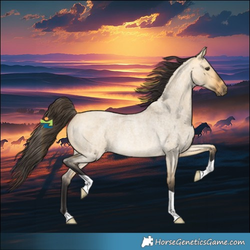 Horse Color:Buckskin Roan Dun Rabicano