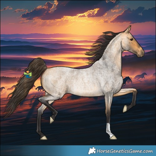 Horse Color:Buckskin Roan Rabicano 