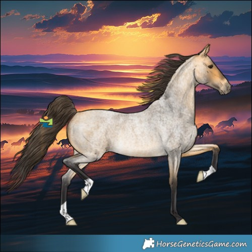 Horse Color:Buckskin Roan Rabicano