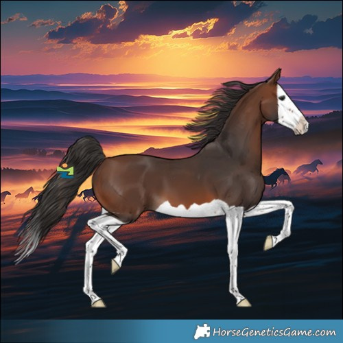 Horse Color:Brown Splash