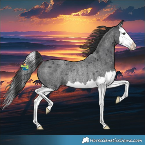 Horse Color:Blue Roan Splash Rabicano