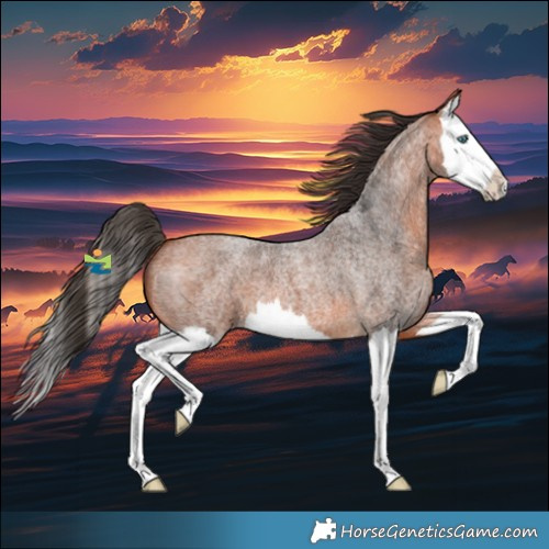 Horse Color:Bay Roan Splash 