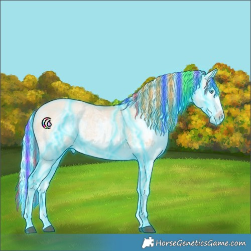 Horse Color:Painted Thunderstruck Silver Black Ice Snowdrop Pearl Splash 