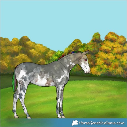 Horse Color:Painted White Spotted Brown Ice Splash 