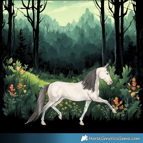 Horse Color:White Spotted Amber Cream Champagne 