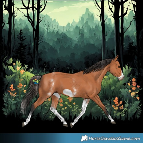 Horse Color:White Spotted Bay Frame