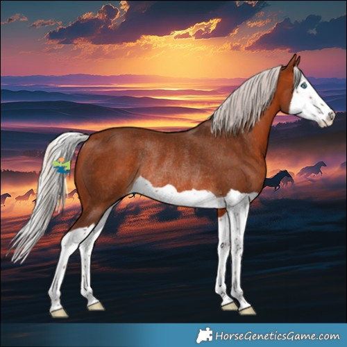 Horse Color:Silver Brown Splash Rabicano 