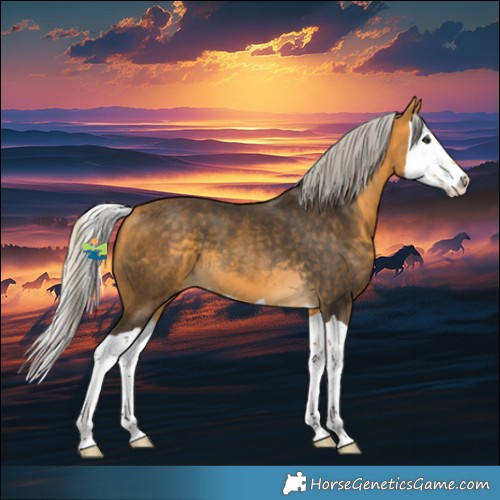 Horse Color:Silver Buckskin Splash