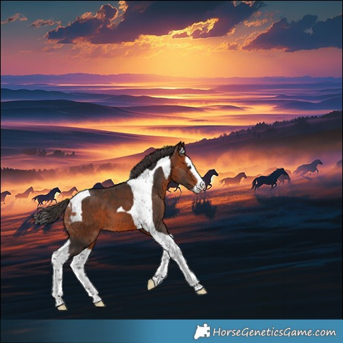Horse Color:Bay Splash Tobiano