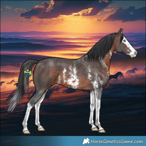 Horse Color:Brown Sabino Splash