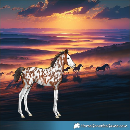 Horse Color:Bay Splash Appaloosa