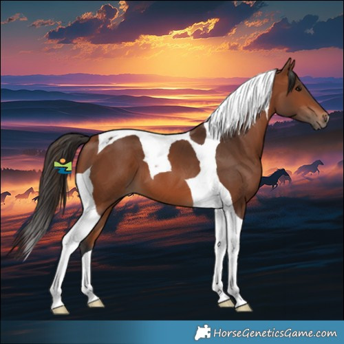 Horse Color:Bay Tobiano