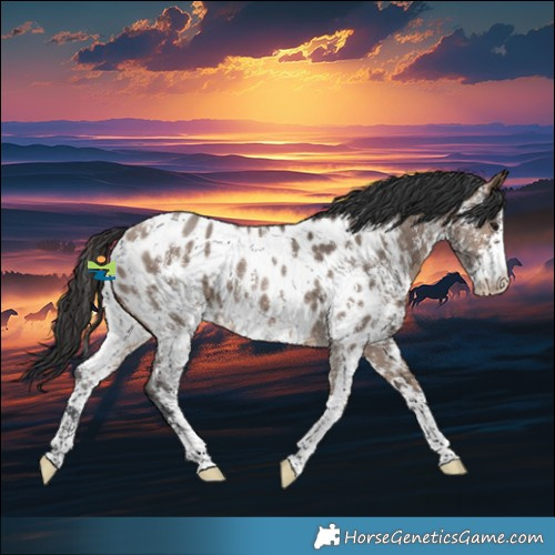 Horse Color:Brown Dun Sabino Appaloosa 