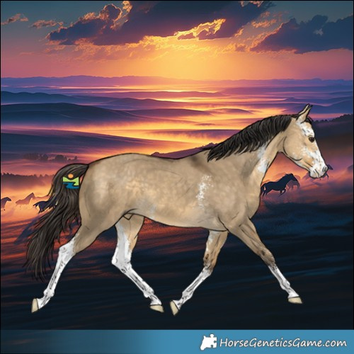 Horse Color:Buckskin Dun Sabino
