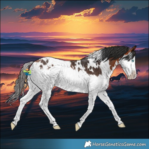 Horse Color:White Spotted Bay Splash Appaloosa Rabicano