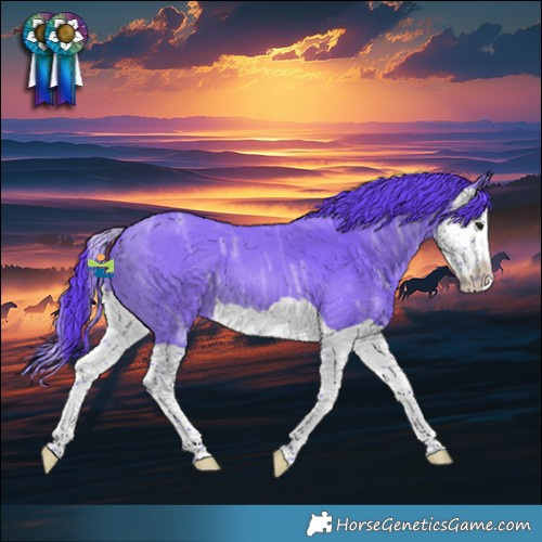 Horse Color:Watercolor Brown Ice Splash