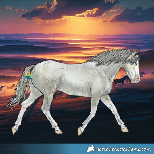 Horse Color:Watercolor Buckskin Ice Pearl Splash