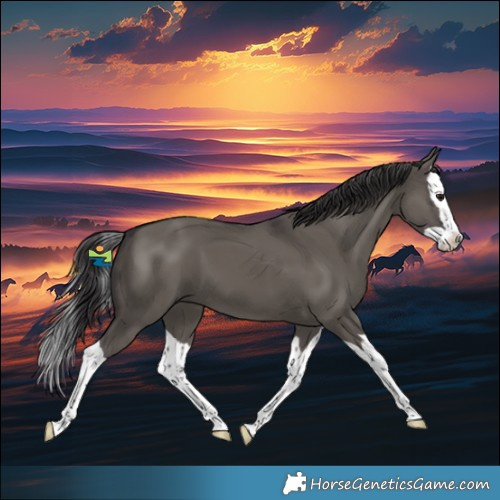 Horse Color:Smoky Grullo Splash