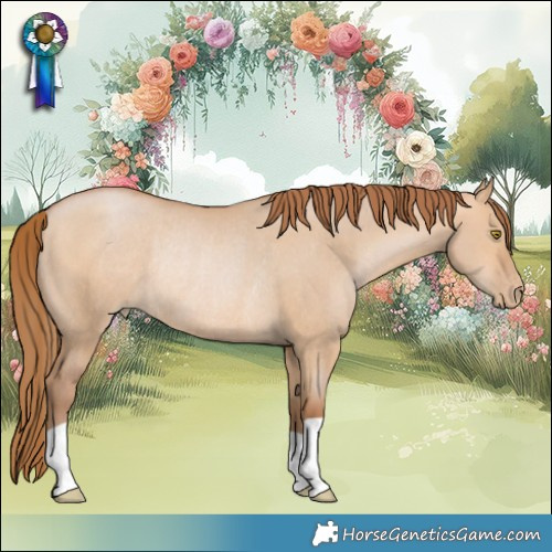 Horse Color:Bay Pearl Dun Rabicano