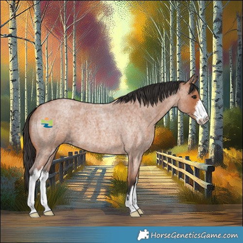 Horse Color:White Spotted Bay Roan 